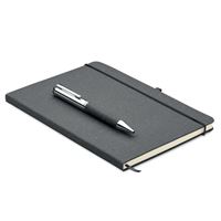 SET NOTEBOOK A5 e PENNA IN PELLE RICICLATA